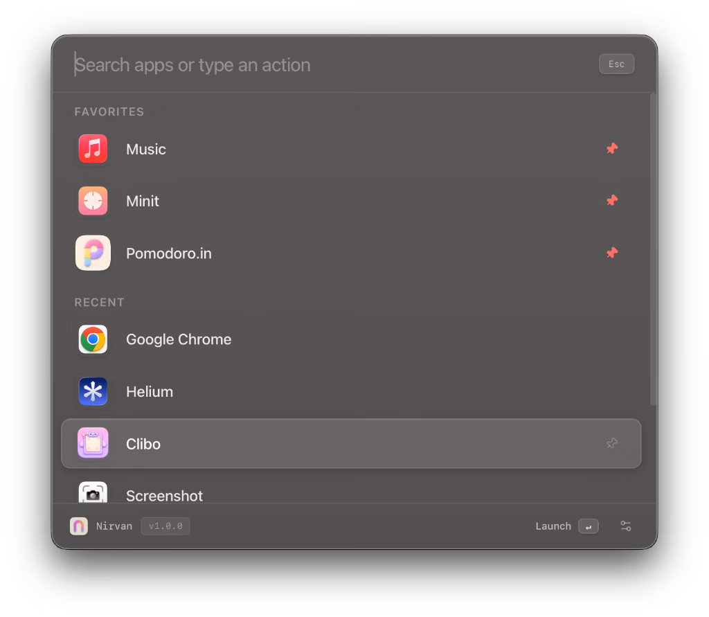 Nirvan App Interface